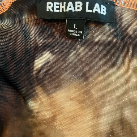 REHAB LAB VELOUR Sz L OFF SHOULDER TOP Sexy Halter - Picture 4 of 5